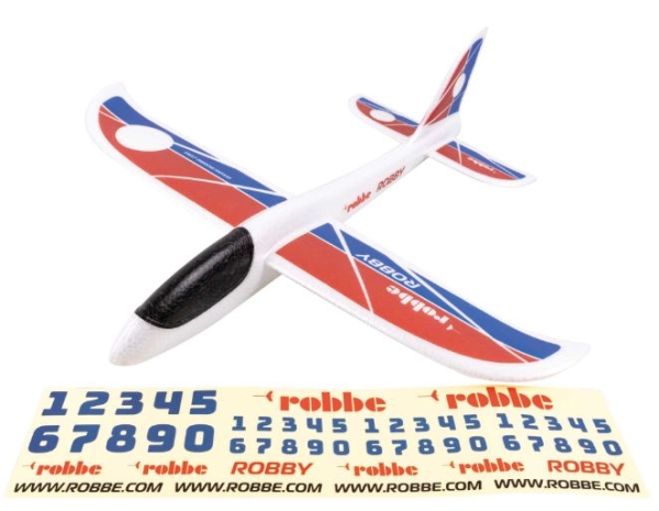 2696 Wurfgleiter ROBBY 485mm EPP weiß/rot/blau